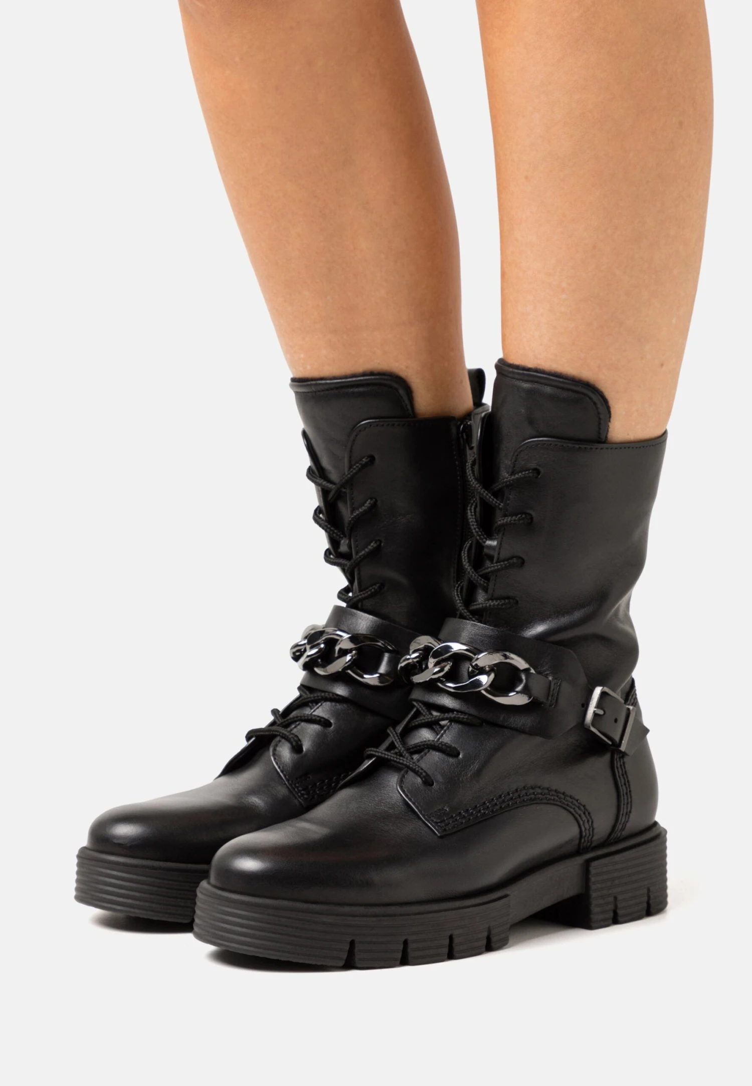 Gabor Comfort Enkellaarsjes Met Plateauzool - Schwarz 3 Gabor Comfort Enkellaarsjes Met Plateauzool - Schwarz