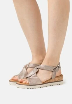 Gabor Comfort Sandalen Met Sleehak - Muschel