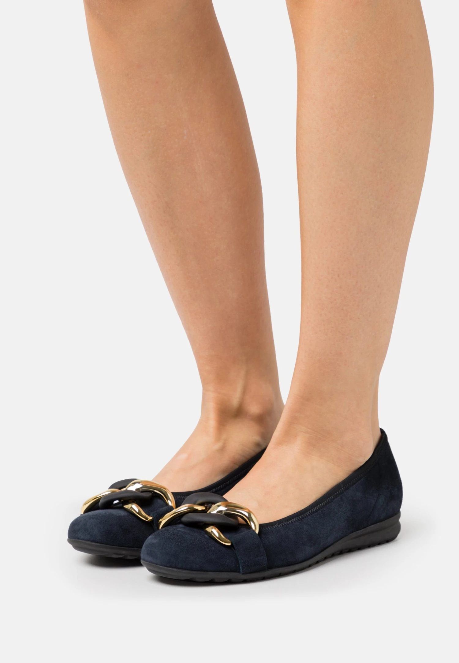 Gabor Comfort Ballerina'S - Dark Blue/Uni Gold 2 Gabor Comfort Ballerina'S - Dark Blue/Uni Gold
