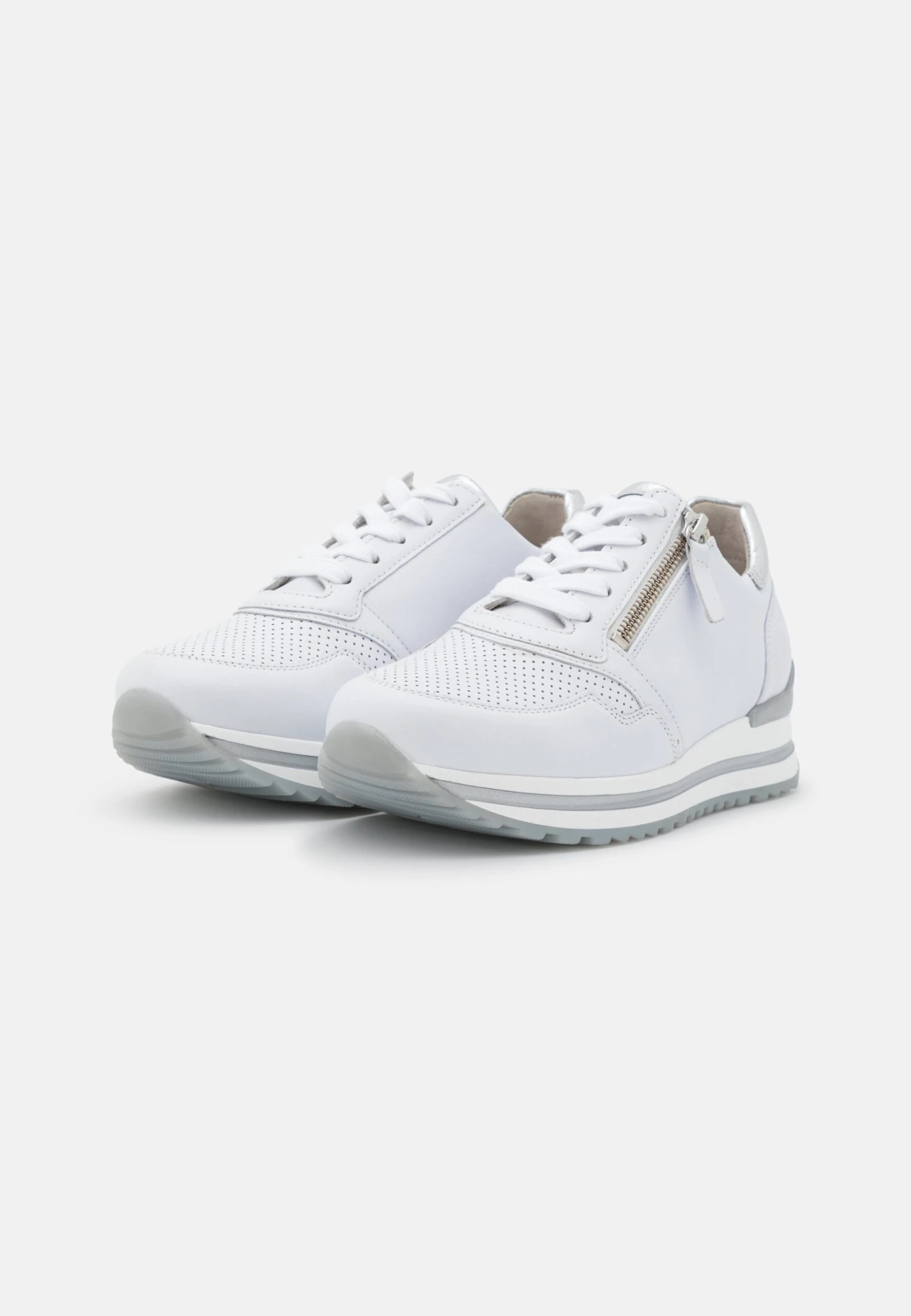 Gabor Comfort Sneakers Laag - Weiss/Silber 5 Gabor Comfort Sneakers Laag - Weiss/Silber - Afbeelding 3