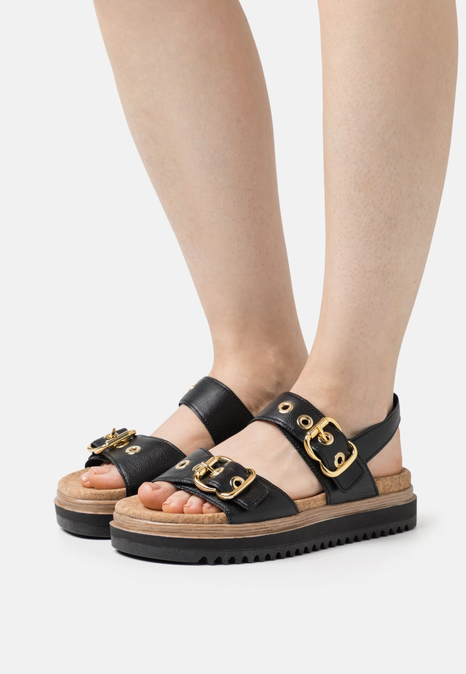 Gabor Comfort Sandalen Met Plateauzool - Schwarz/Gold 3 Gabor Comfort Sandalen Met Plateauzool - Schwarz/Gold