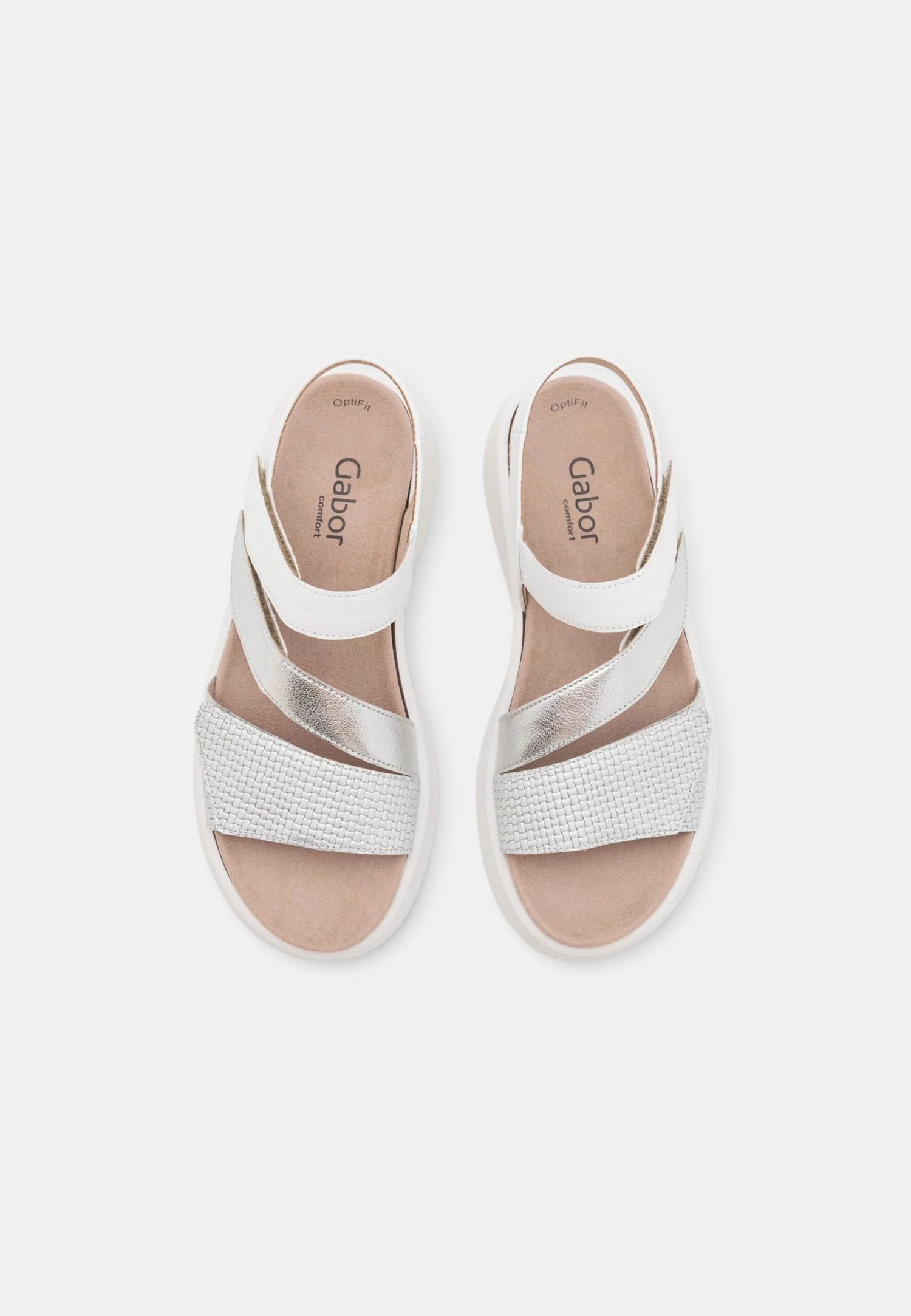 Gabor Comfort Sandalen Met Plateauzool - Silber/Weiss 8 Gabor Comfort Sandalen Met Plateauzool - Silber/Weiss - Afbeelding 6